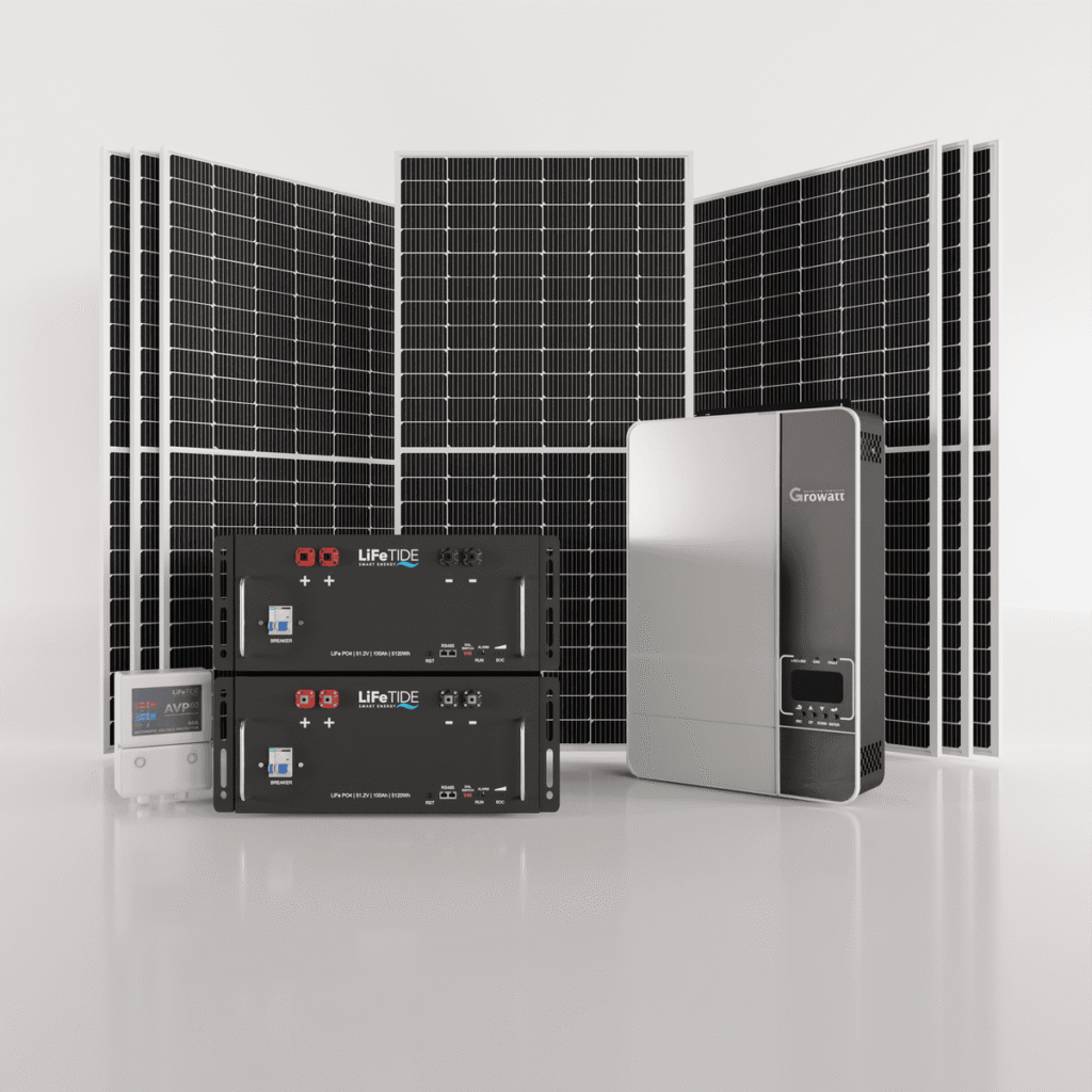 6kW Growatt Solar System | 2x 5120Wh Batteries | 5x 460W/465W Solar Panels