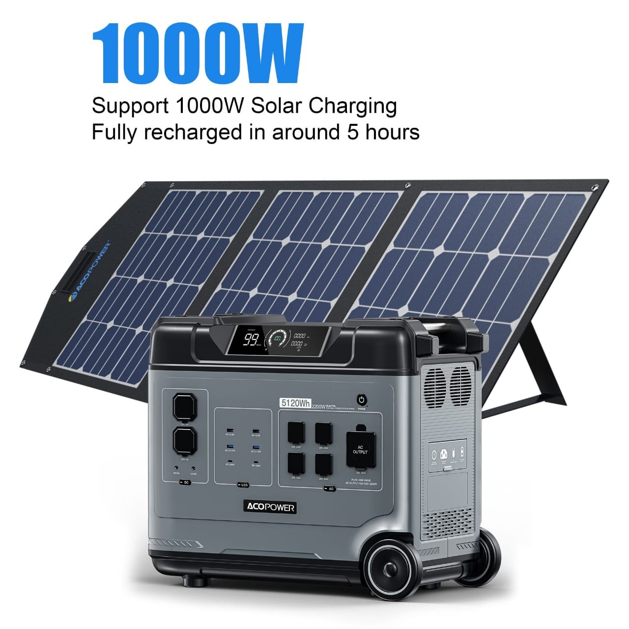 P5000 Portable Power Station 5120Wh/2200W - P5000 Home Battery Backup
